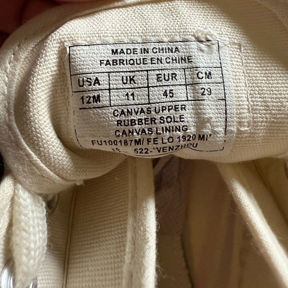 Feiyue Cream High-Tops with Red and Blue Stripes - Picture 5 of 10